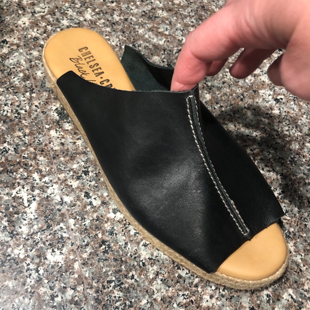 Chelsea Crew Black Label Slides/Mules , Size 9